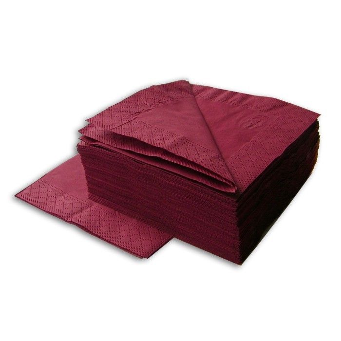 Lime 510400 Салфетки сервировочные, 2 слоя, 24х24 см, 250 штук, бордо