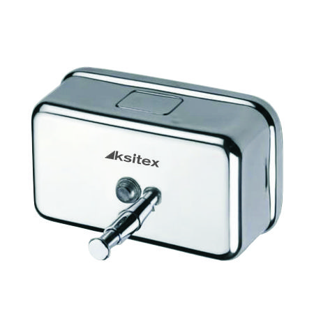 Ksitex SD-1200 Дозатор жидкого мыла механический, металлический, блестящий