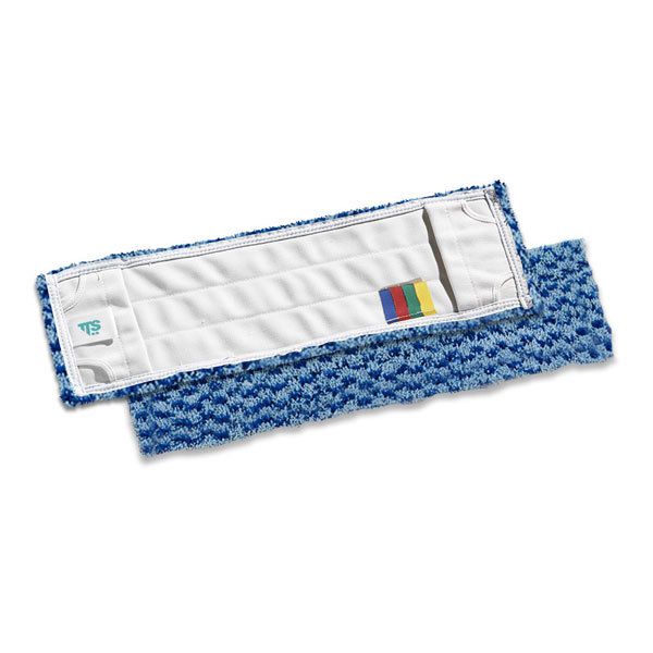 Моп Microsafe с кармашками, для нескользящих полов, микроволокно голубой , 40*13 см TTS Италия 00000666