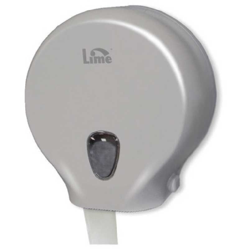 Lime 915201 Диспенсер для рулонной туалетной бумаги 200 м, mini серый, пластиковый