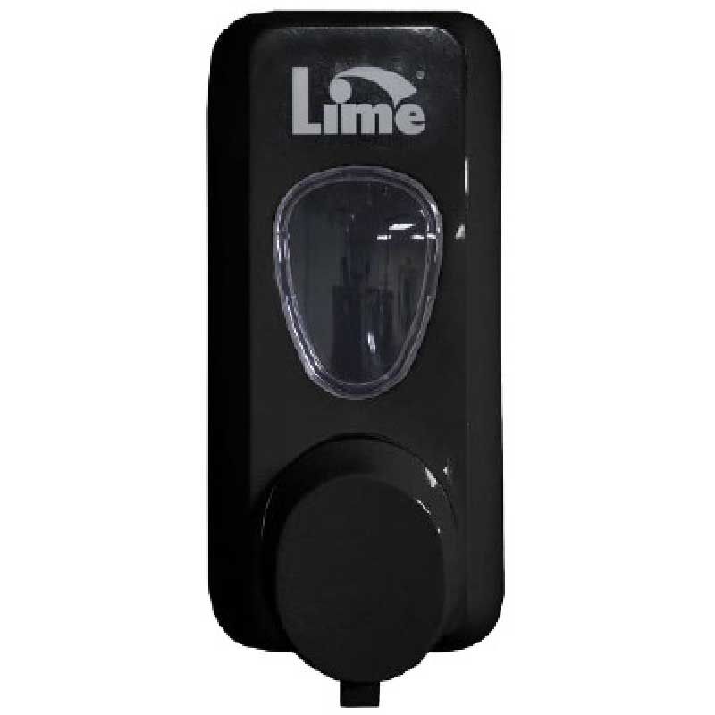 Lime 972002 Дозатор для мыла пена в картриджах объём 0.6 л чёрный, пластиковый
