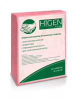 8474 /8476/8477 Higen Wipe Нетканые протирочные салфетки повышенной прочности, розовые, 30х40 см, 30 шт. в пачке