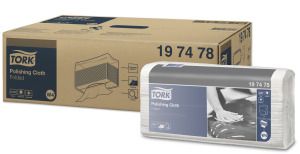 197478 Тork Premium W4 Нетканый материал для полировки в салфетках, белый, однослойный, 125 листов, 35,5x42,8, 5 пачек в коробе