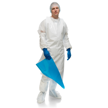 Фартук HACCPER Evatex DUO (двусторонний) 1500*830, 200 мкм, синий/белый