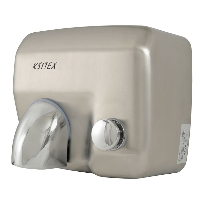 М-2500АСТ Ksitex Сушилка для рук, механическая , поворотное сопло, металлическая, никель, матовая