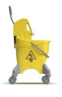 Ведро TTS Pile Tec, 30 л., желтое, с отжимом, на колесах