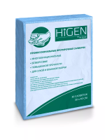 8475 Higen PW80 нетканые салфетки повышенной прочности в листах, синие, 35x35 см, 30 шт. в пачке