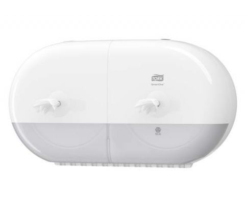 682000 Tork SmartOne T9 двойной диспенсер для туалетной бумаги в мини-рулонах, антивандальный, белый