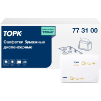 Салфетки бумажные для диспенсера Торк (Tork) Экспресснап Премиум 23x16 см белые 2-слойные 200 листов (20 пачек в упаковке)