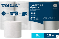 Туалетная бумага в стандартных рулонах Tellus /Торк T4, 3 слоя, 8 рулонов 242400