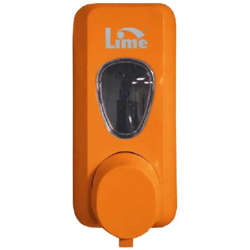 Lime 972003 Дозатор для мыла пена в картриджах объём 0.6 л оранжевый, пластиковый