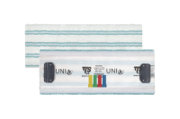 Насадка моп TTS серия UNI JUNIOR микрофибра, белая в зелёную полоску, основа полиэстер, 35 см 0000A510V
