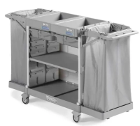 Тележка для отелей TTS MAGIC HOTEL 890B с полкой для белья, обслуживает 8/10 комнат, мешки не включены MH890B0T0V00