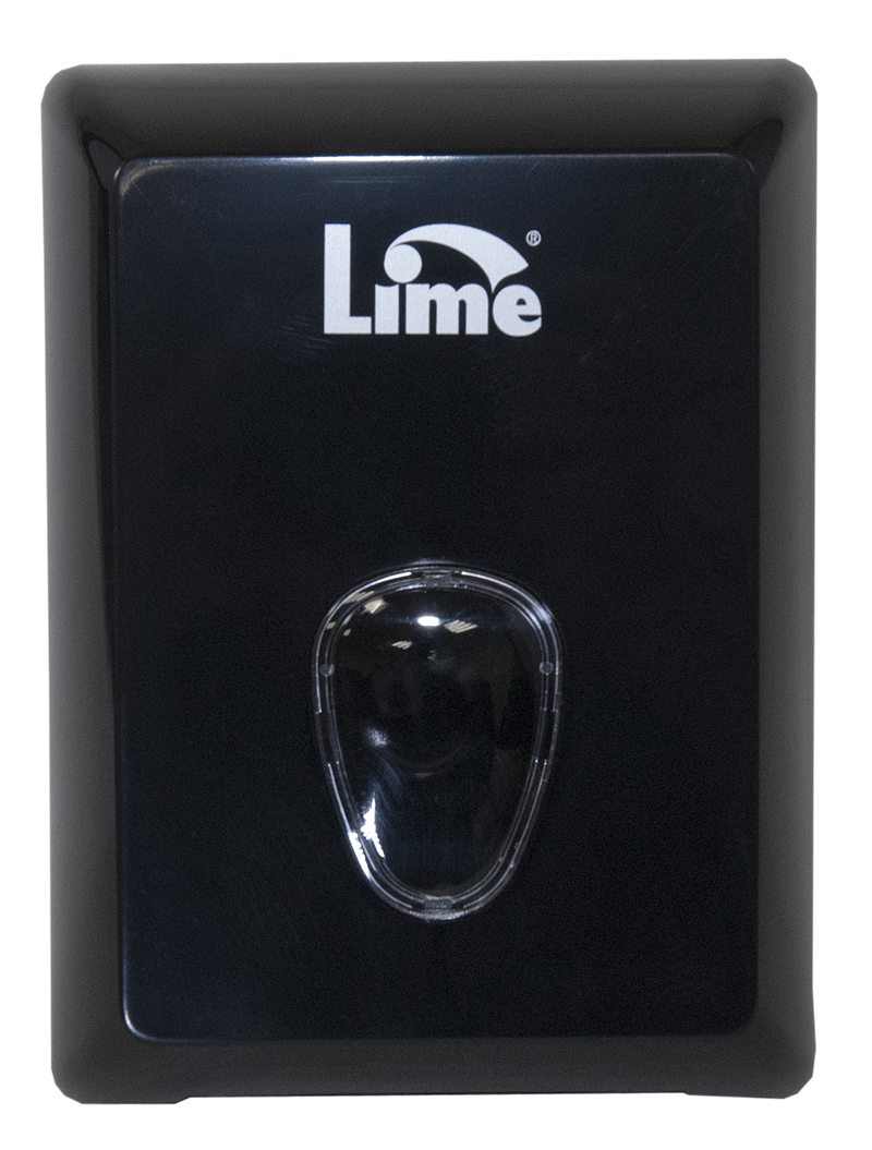 Lime 916002 Диспенсер для листовой туалетной бумаги, V укладки, чёрный, пластиковый