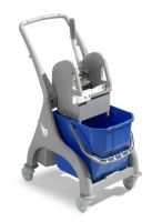 Уборочная тележка TTS Nick 25 с U-образной пластиковой ручкой и отжимом Тес, колеса d 80 мм., 1-ведерная(00006247)