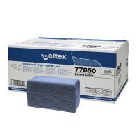 C77850 Бумажные полотенца Celtex Omnia Labor в пачках 3-слойные, голубой (8 пачек х 230 листов)