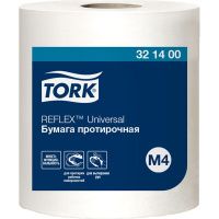 Протирочная бумага Торк (Tork) Reflex 321400 M4 белая (6 рулонов по 270 метров)