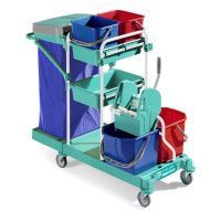 Уборочная тележка TTS GREEN 150 с серыми стойками (0R003150)