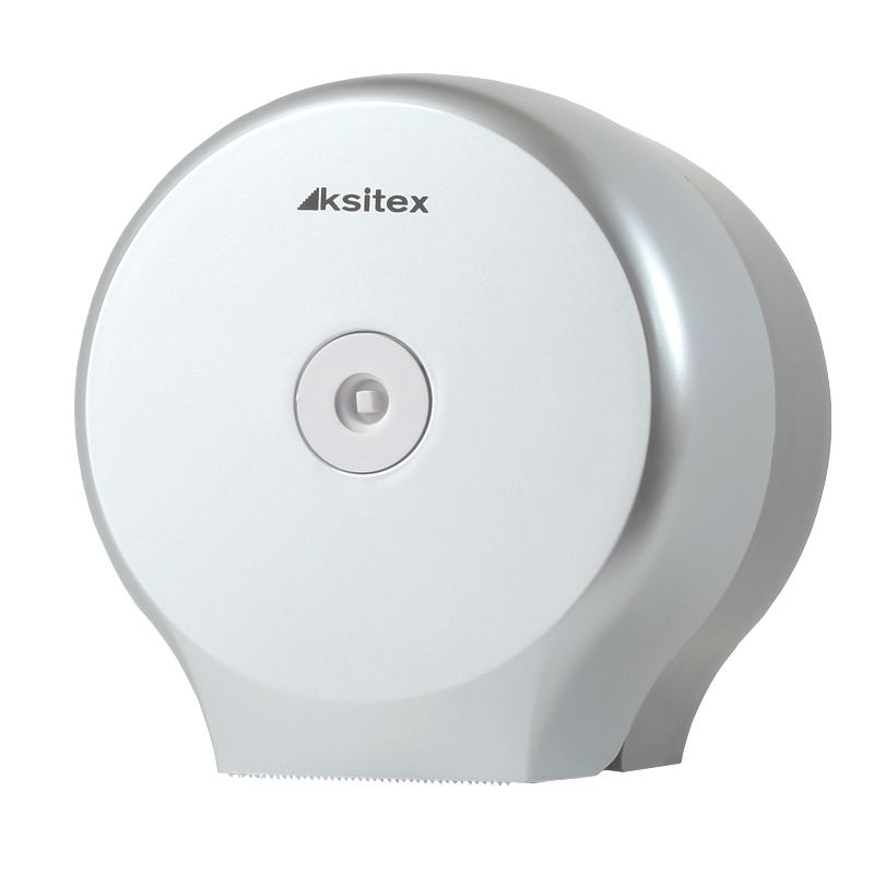 Ksitex TH-8127F Диспенсер для бытовой туалетной бумаги, пластик, серебро