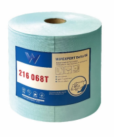 216068T Нетканый протирочный материал WIPEXPERT Delta 68 Advanced 3D, 1 рул. х 500 л, 30 × 38 см, бирюзовый, 68 г/м²