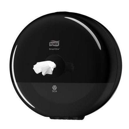 681008 Tork SmartOne T9 двойной диспенсер для туалетной бумаги в мини-рулонах, антивандальный, черный