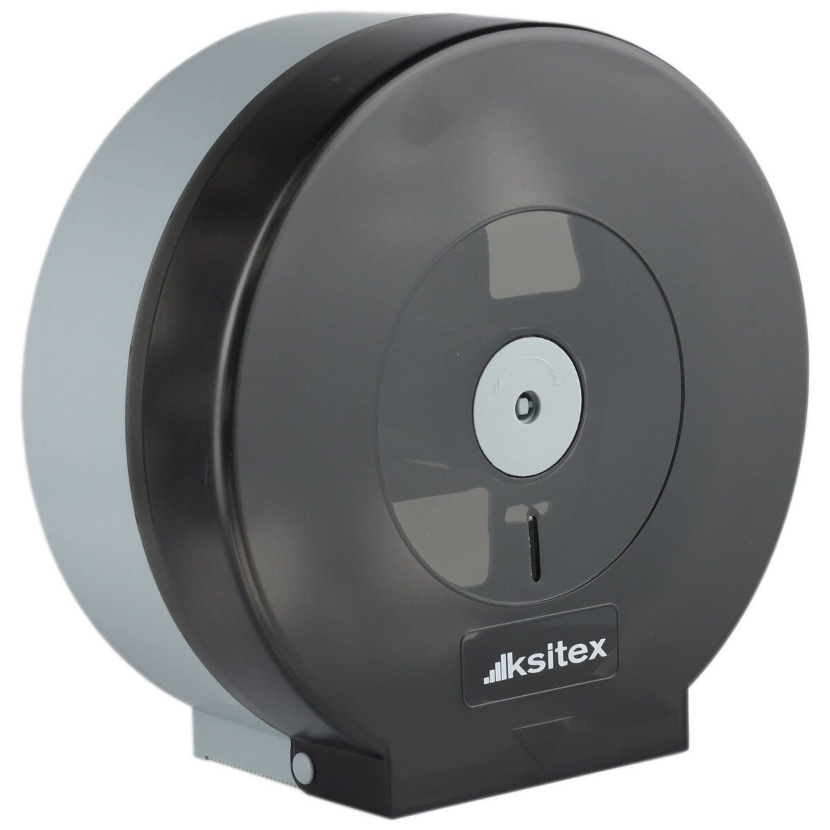 Ksitex TH-507В Диспенсер для туалетной бумаги в больших рулонах, пластик, черный, прозрачный