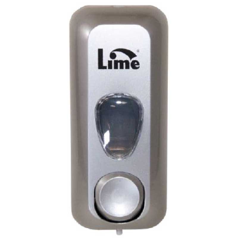 Lime 971101 Дозатор для жидкого мыла и геля в пакетах 0.6 л серый, пластиковый