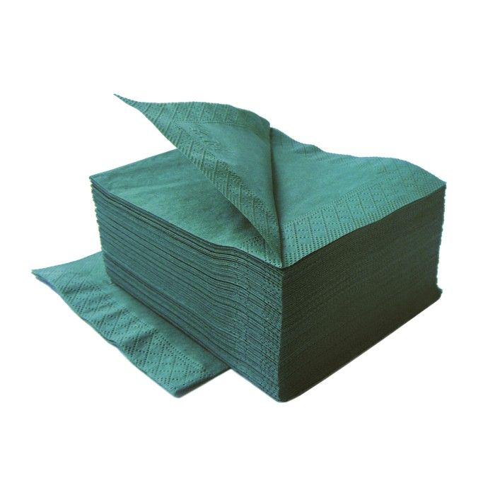 Lime 510600 Салфетки сервировочные, 2 слоя, 24х24 см, 250 штук, темно зеленые