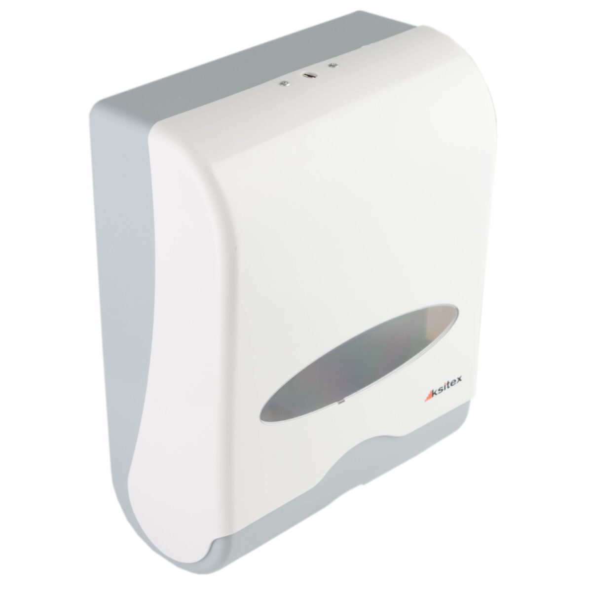 Ksitex TН- 603W Диспенсер для бумажных полотенец сложения Z, пластик, белый/серый