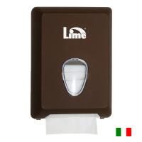 Lime 916005 Диспенсер для листовой туалетной бумаги, V укладки, коричневы, пластиковый