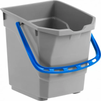 Ведро для тележки TTS NICKITA 15 л, серое с синей ручкой T080255EB